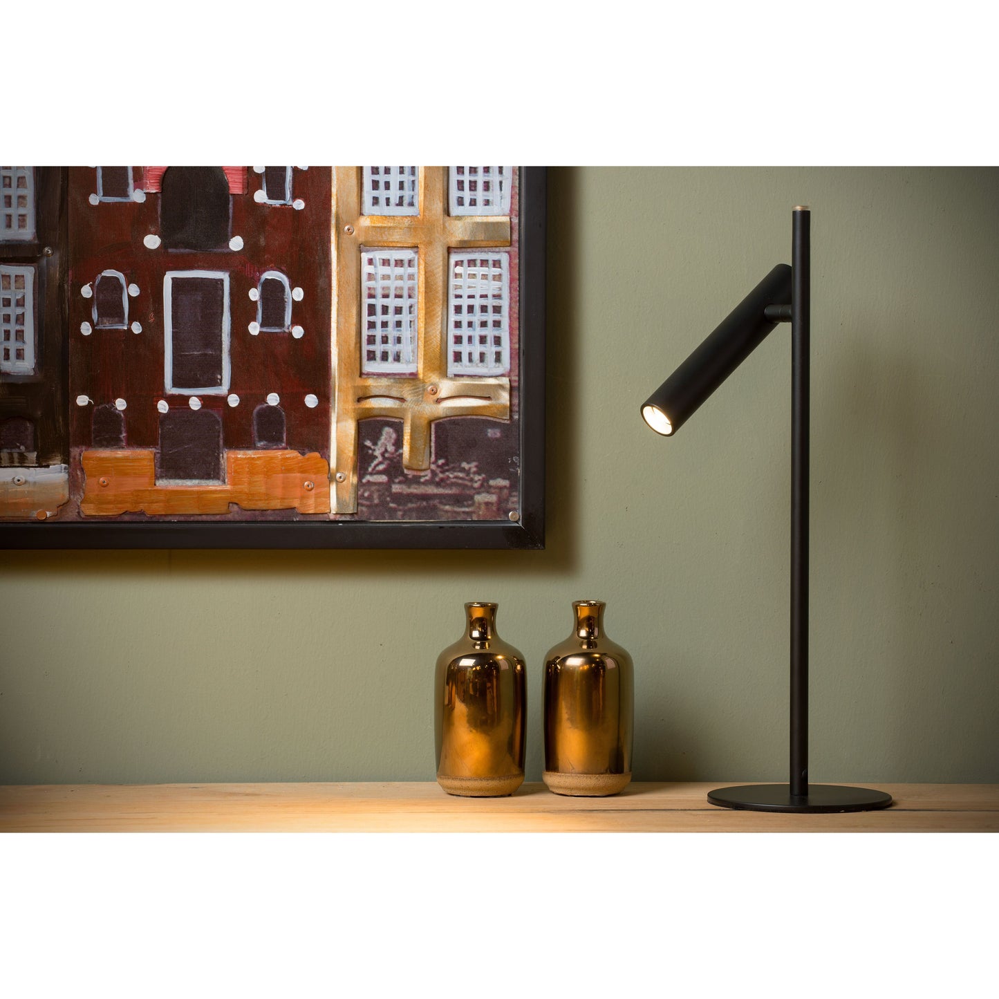 Lucide PHILON - Table lamp - Ø 13 cm - LED Dim. - 1x4,5W 3000K - Black
