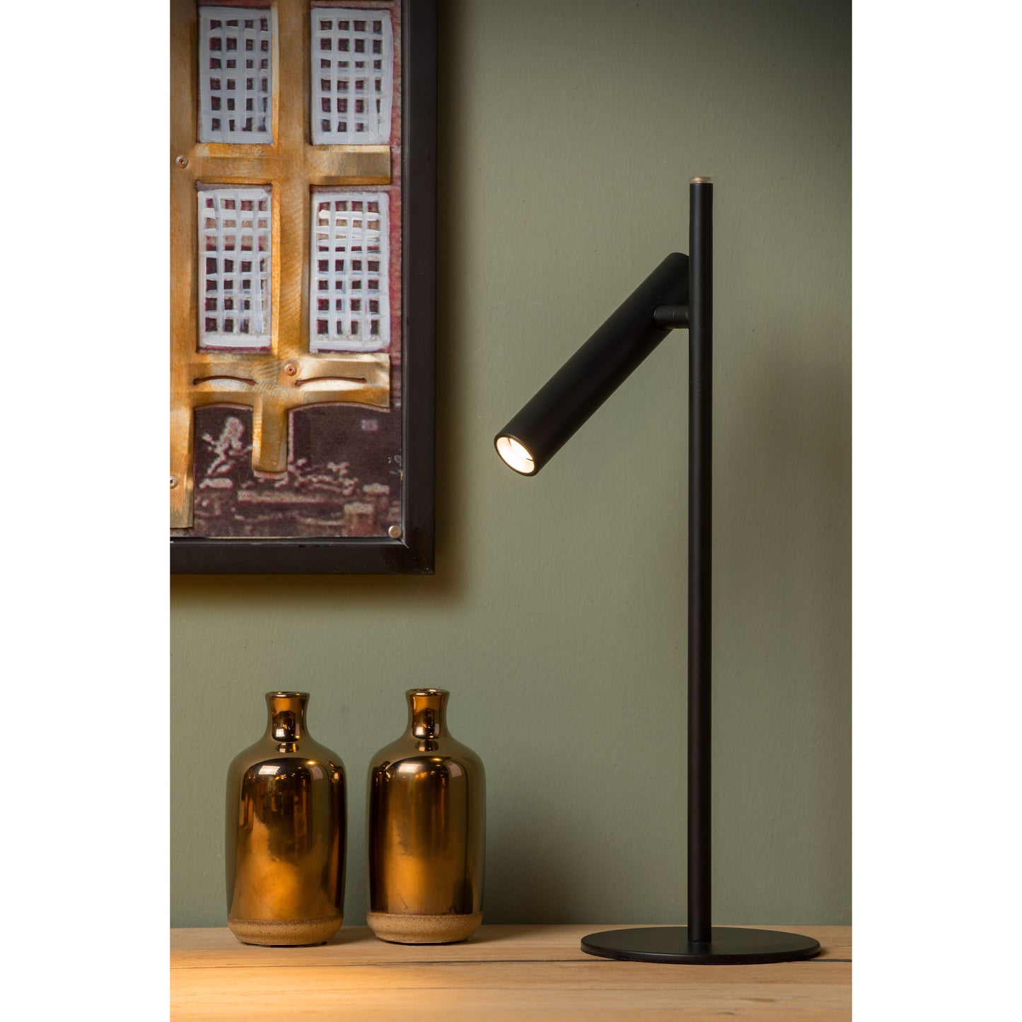 Lucide PHILON - Table lamp - Ø 13 cm - LED Dim. - 1x4,5W 3000K - Black