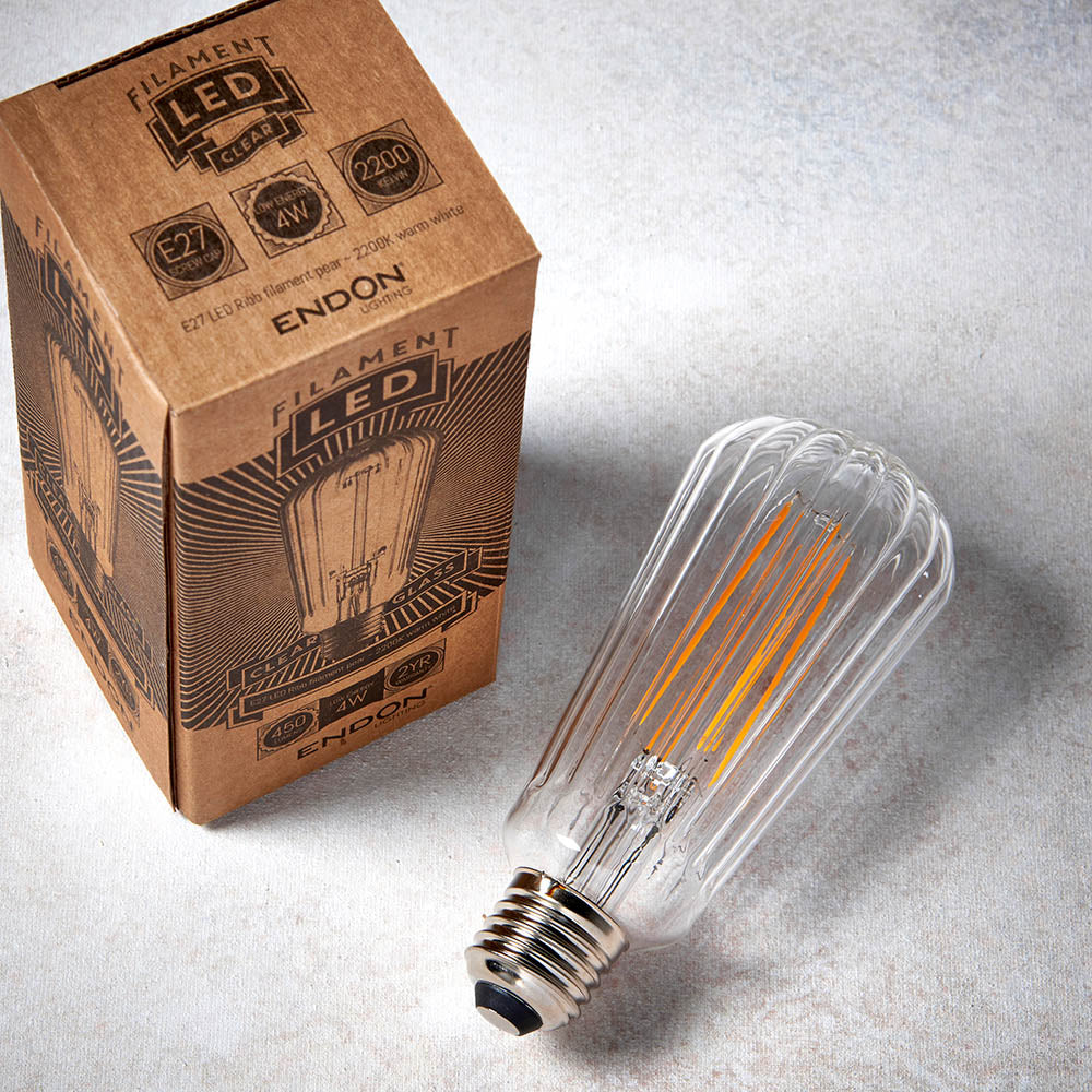 Ribb Pear E27 LED filament