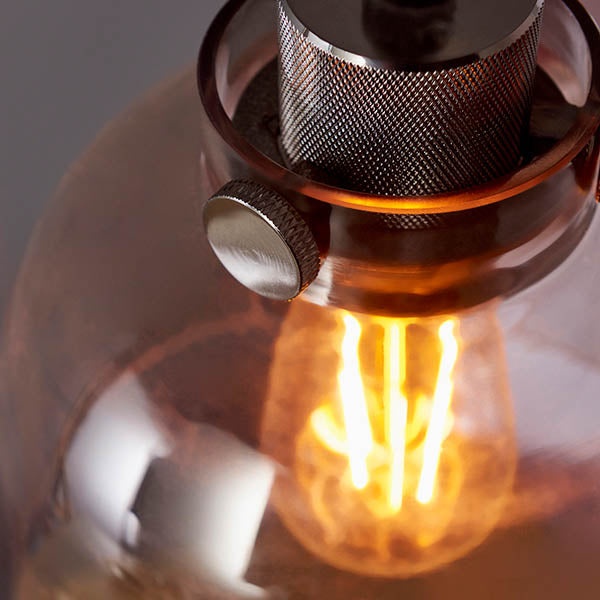 Urban Pendant - Smokey Grey Glass