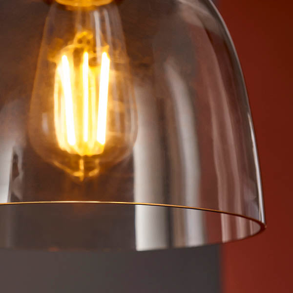 Urban Pendant - Smokey Grey Glass