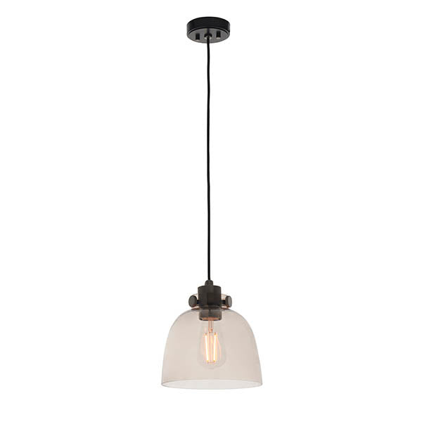 Urban Pendant - Smokey Grey Glass