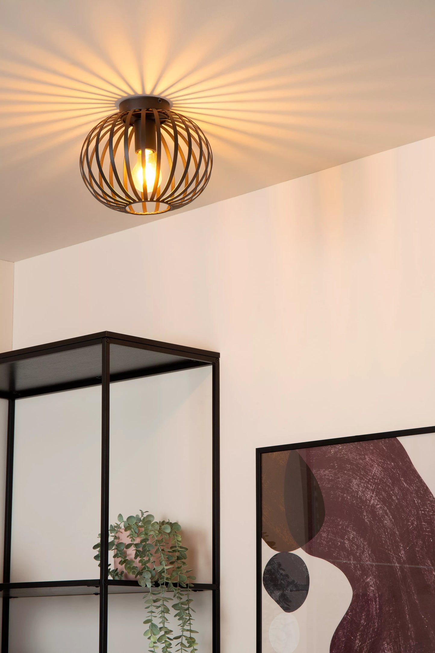 Lucide MANUELA - Flush ceiling light - Ø 25 cm - 1xE27 - Black