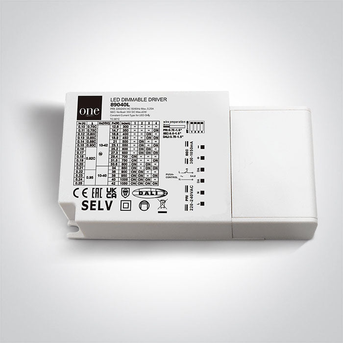 Adjustable Constant Current DALI Dimmable Range