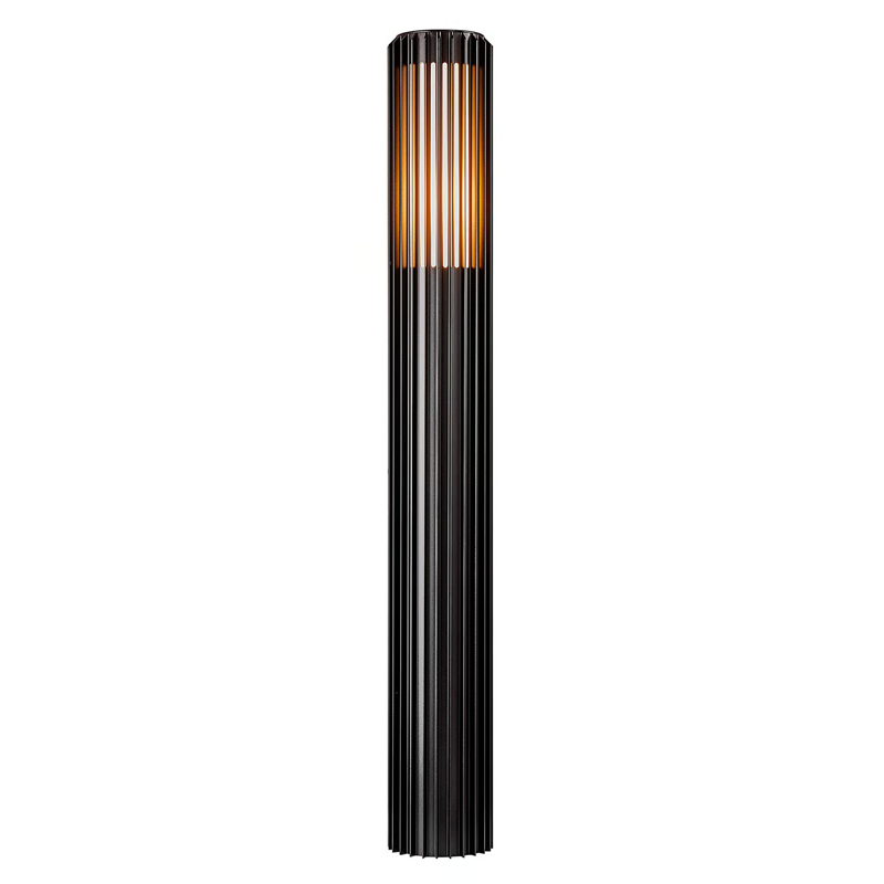 Black Aluminium Outdoor Bollard Lamp - 95cm