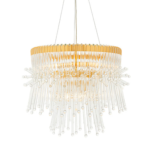 Madeleine 9lt Pendant - Gold/Clear
