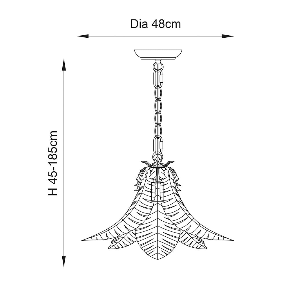 Palm Leaf 1Lt Pendant
