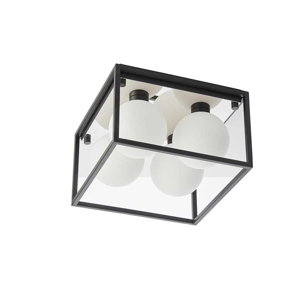 Zona 4Lt Semi Flush - Black/Chrome