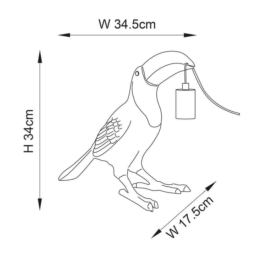 Toco Toucan Table - Gold