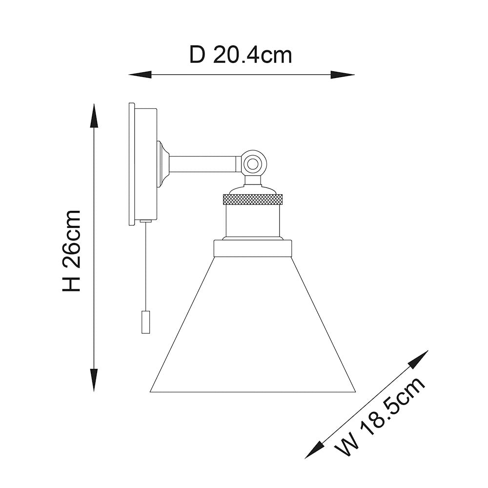 Toulon Wall IP44 - Chrome/Clear