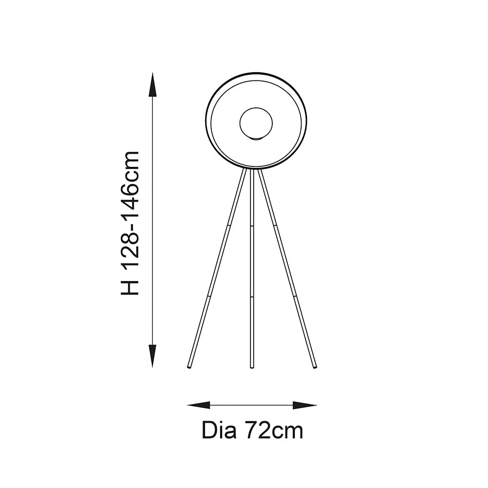 Glo Tripod Floor - Black