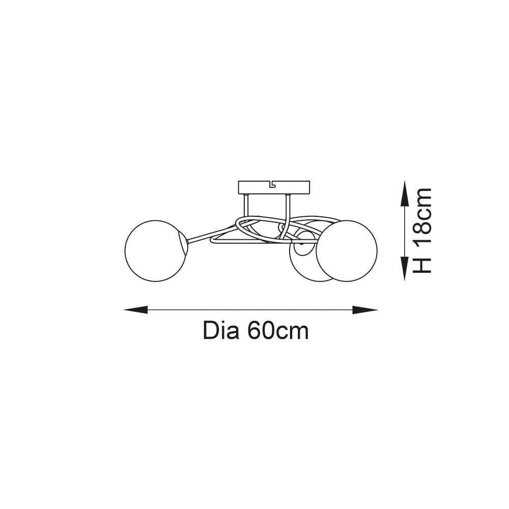 Delos 3lt semi flush