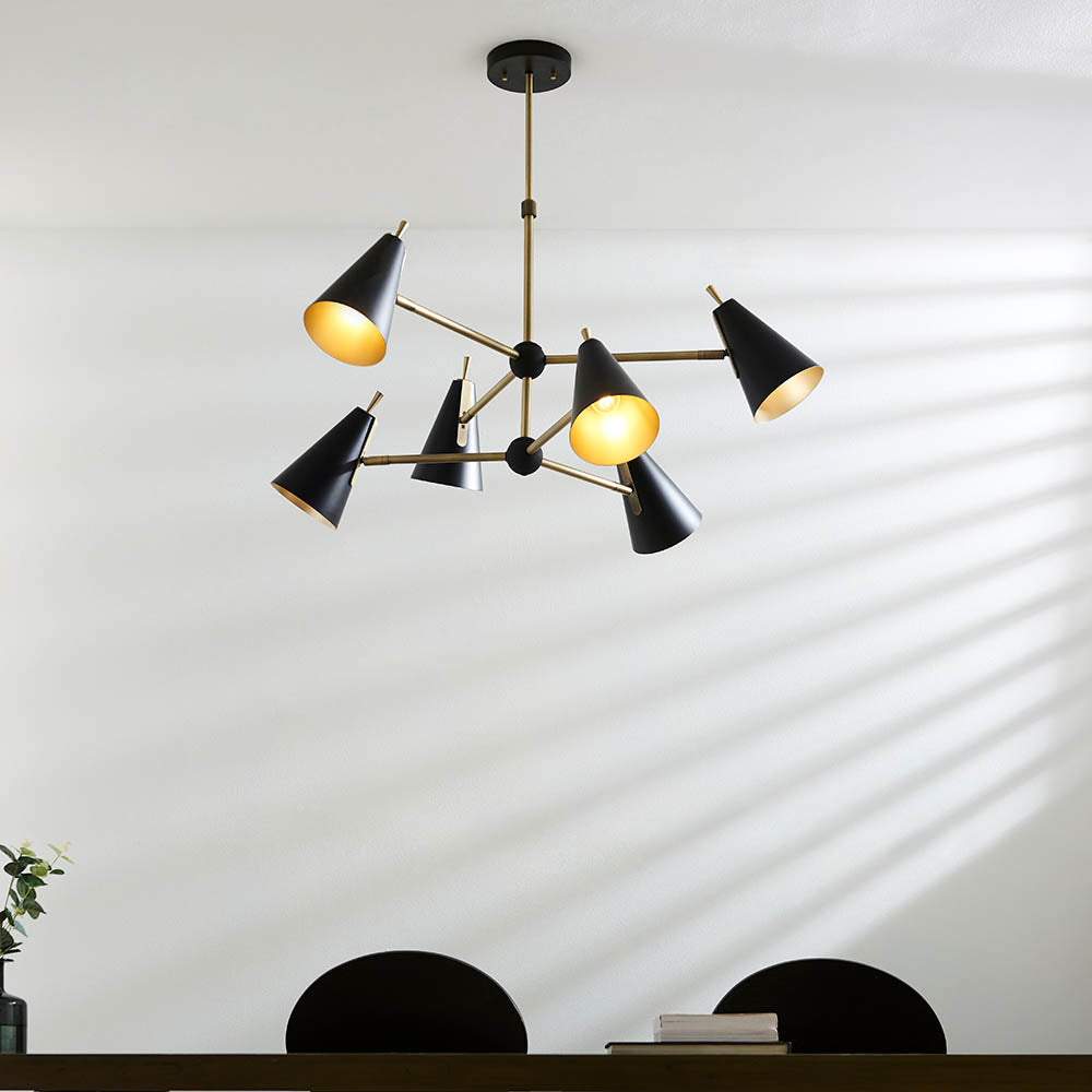 Everett 6Lt Pendant - Black