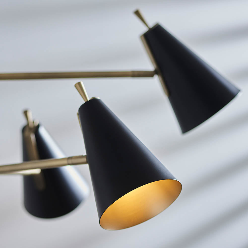 Everett 6Lt Pendant - Black