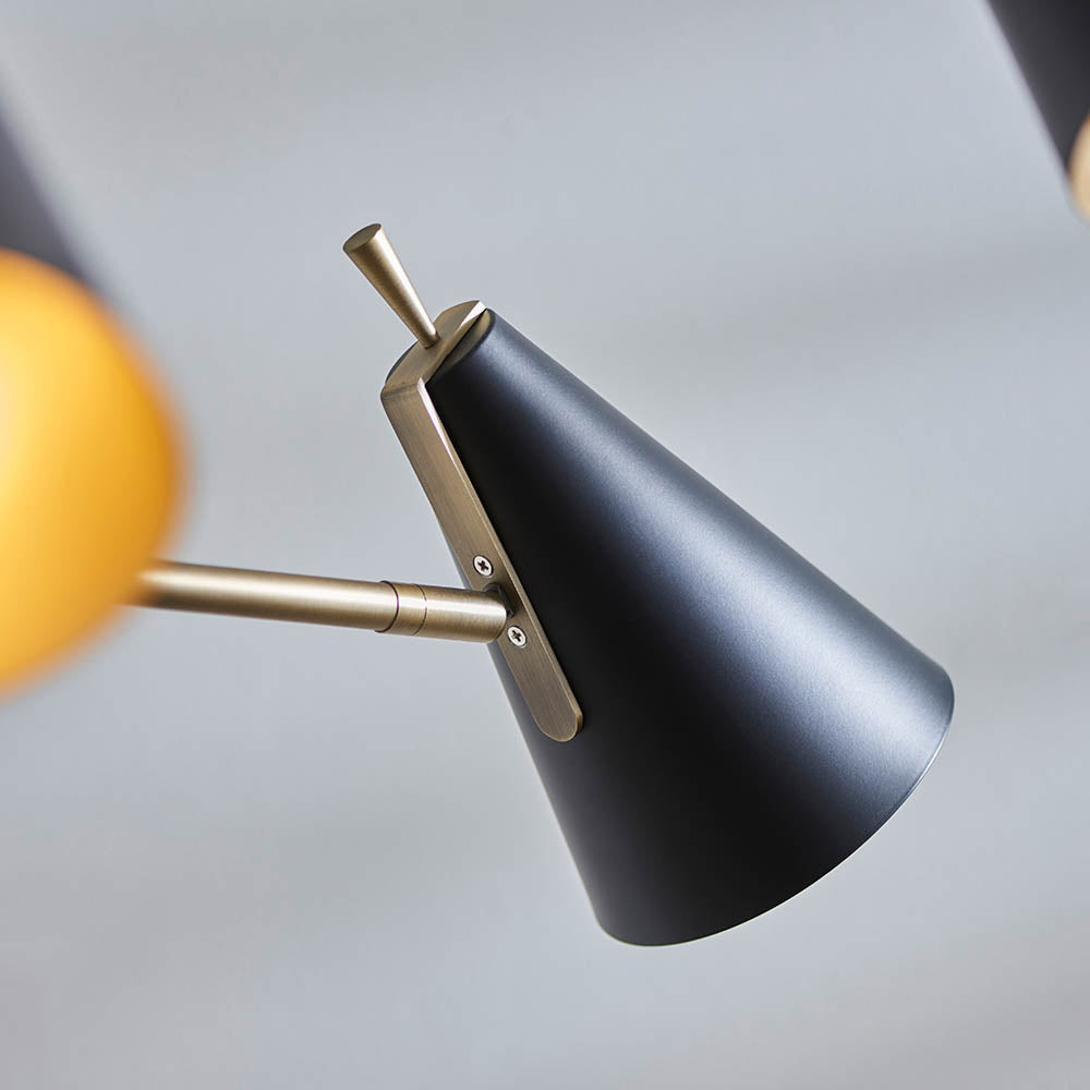 Everett 6Lt Pendant - Black