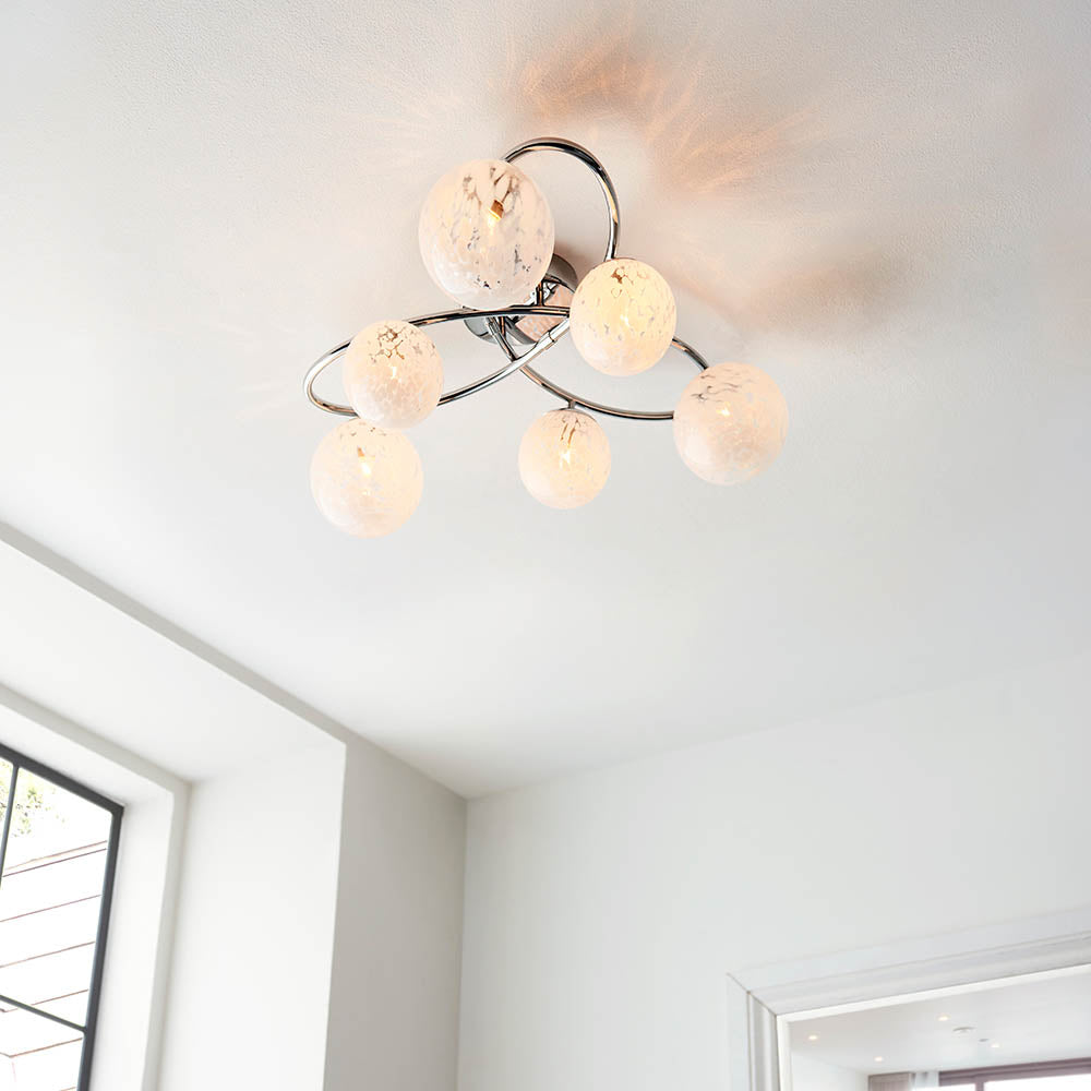 Maye 6 Light Semi Flush