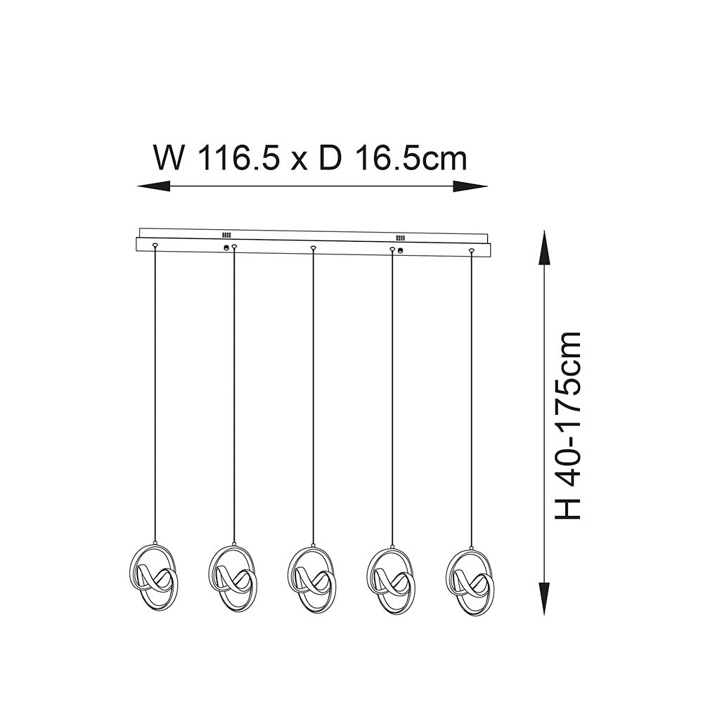 Cosma 5lt linear pendant