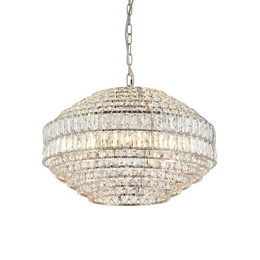 Beatrice 5Lt Pendant - Chrome/Crystal