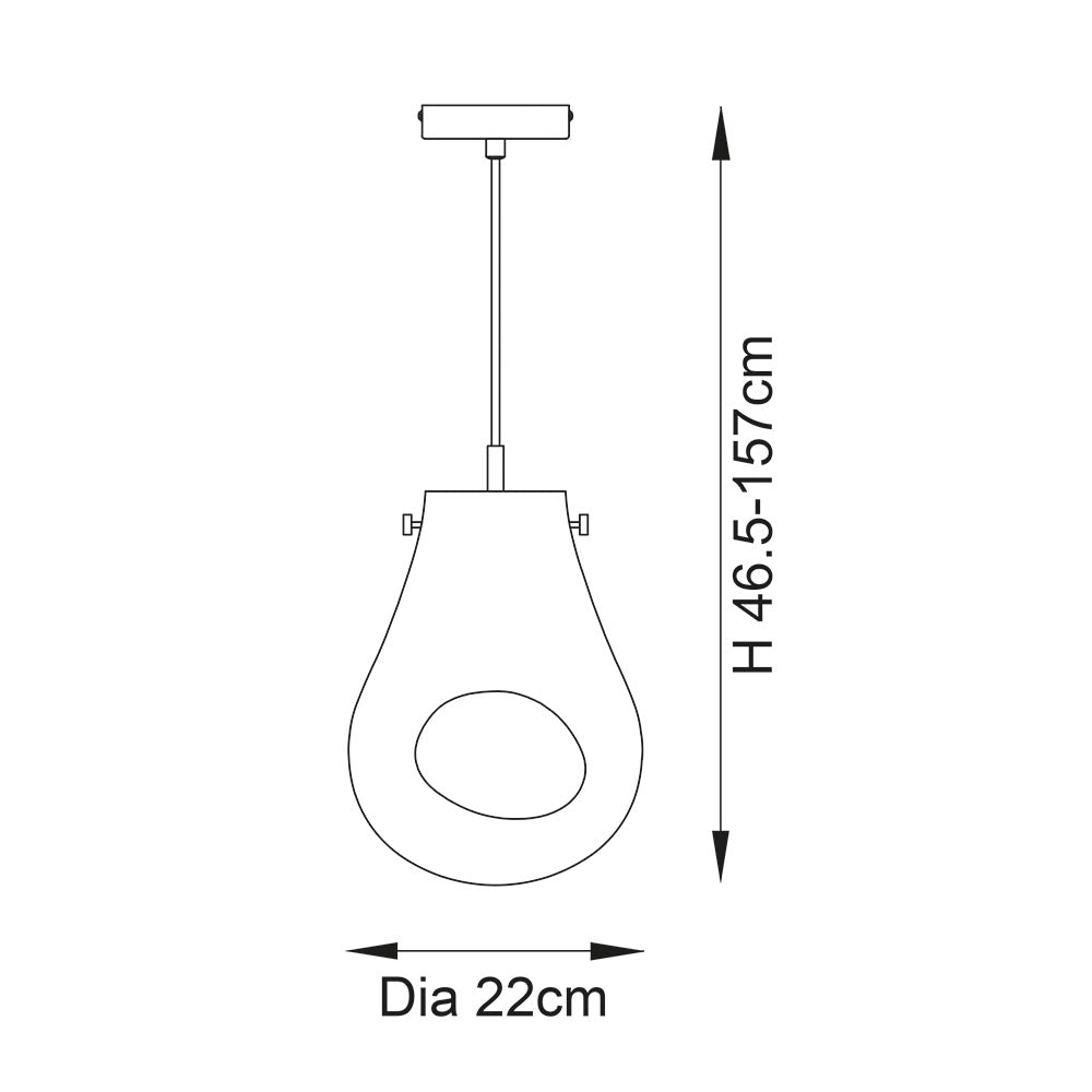 Europa Medium Pendant - Petrol