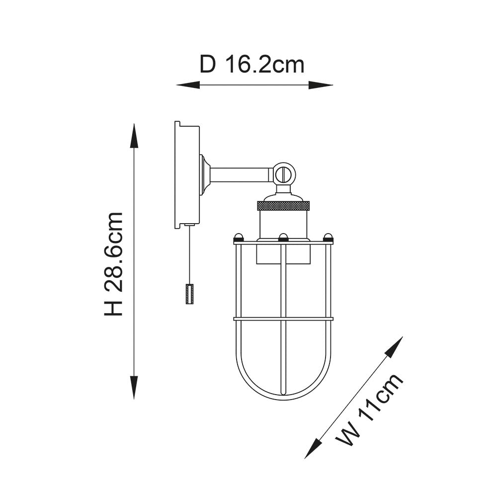 Crew Wall IP44 - A.Brass