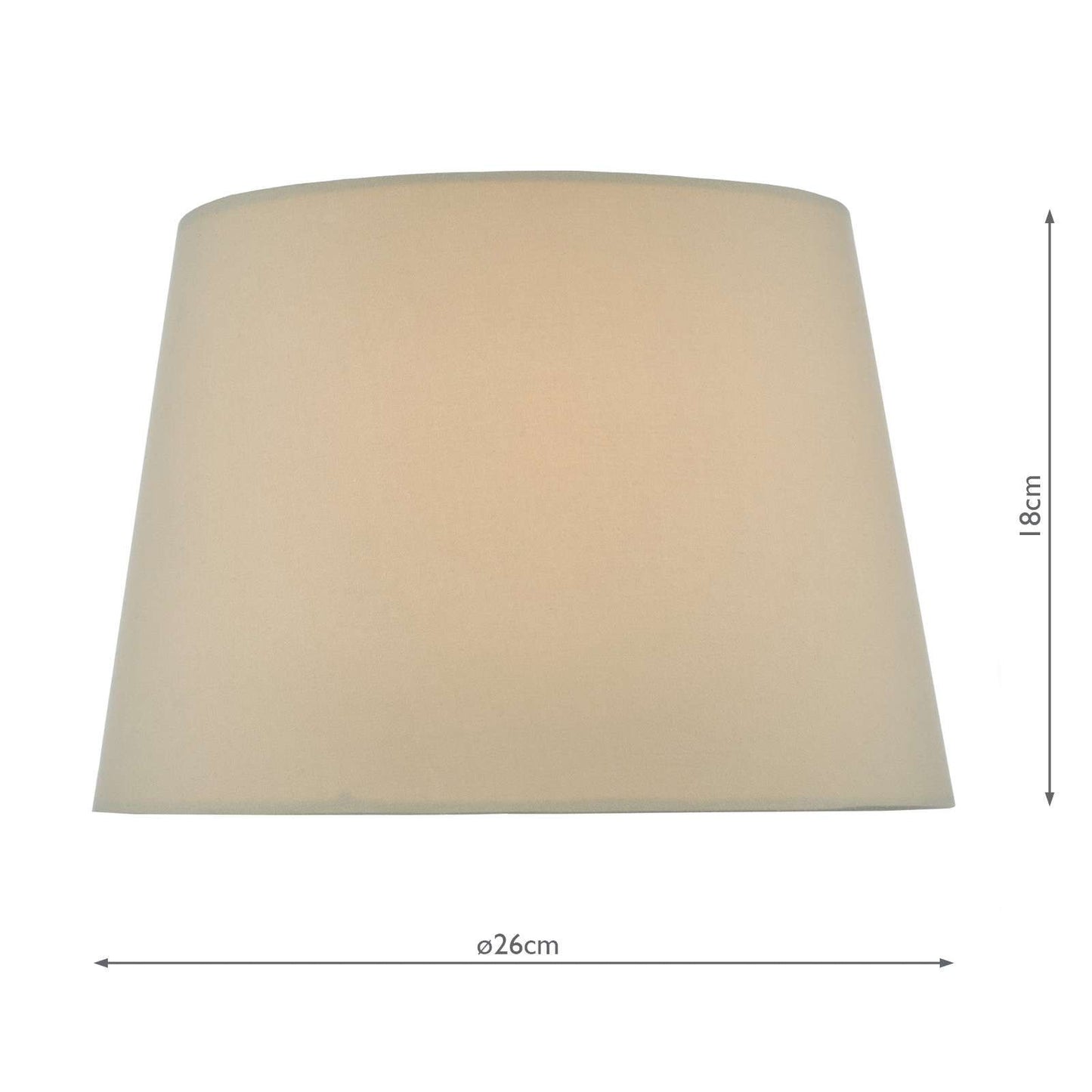 Alina Taupe Faux Silk Tapered Drum Shade 26cm