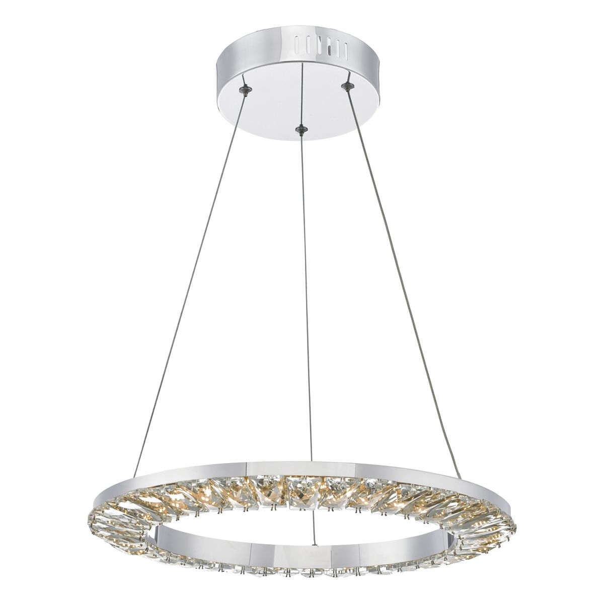 Altamura Pendant Polished Chrome and Crystal LED