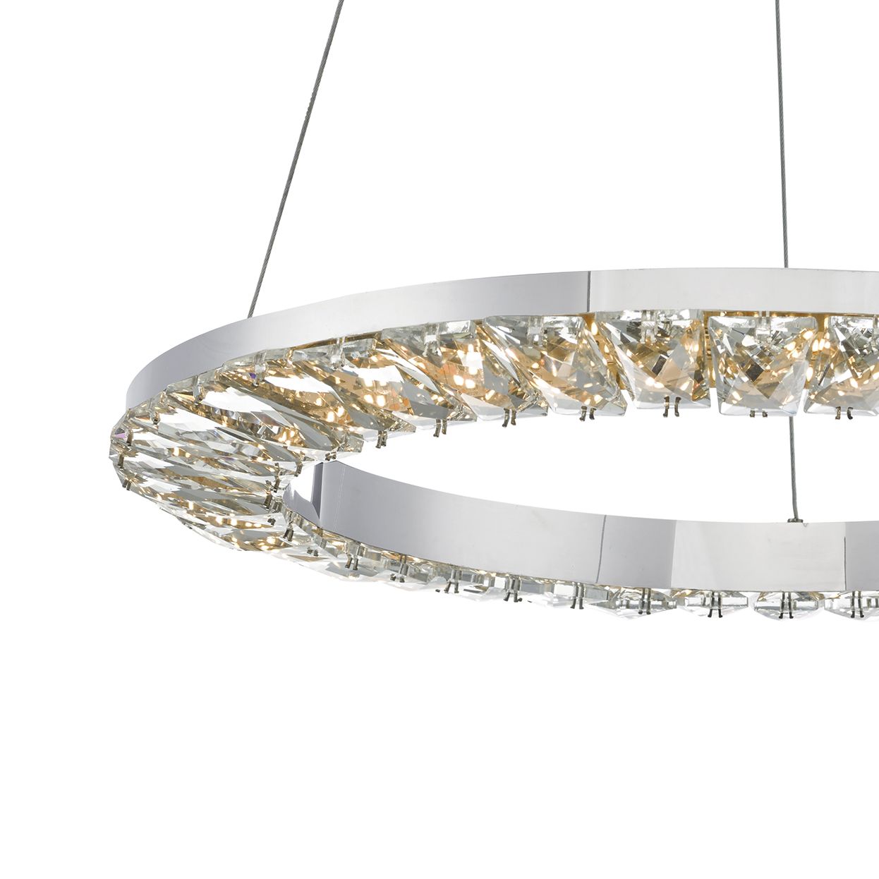 Altamura Pendant Polished Chrome and Crystal LED