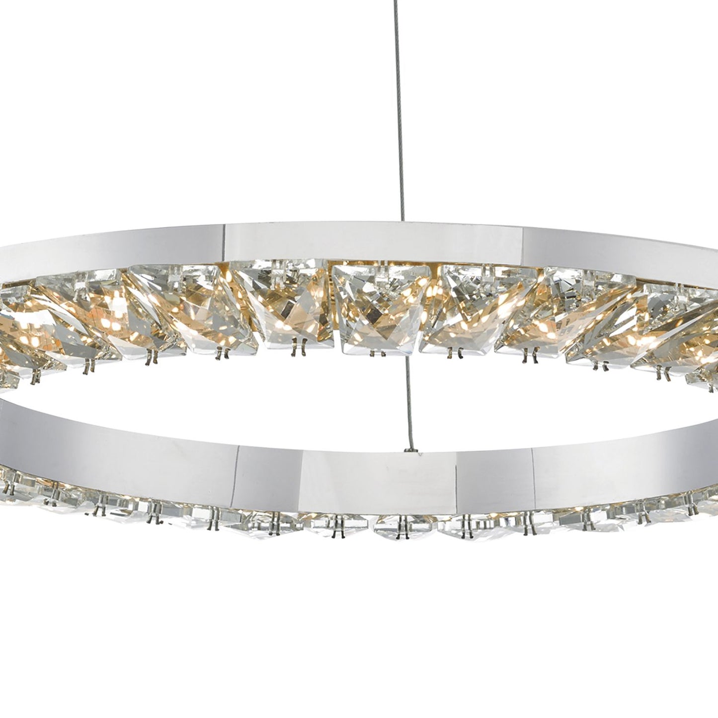 Altamura Pendant Polished Chrome and Crystal LED