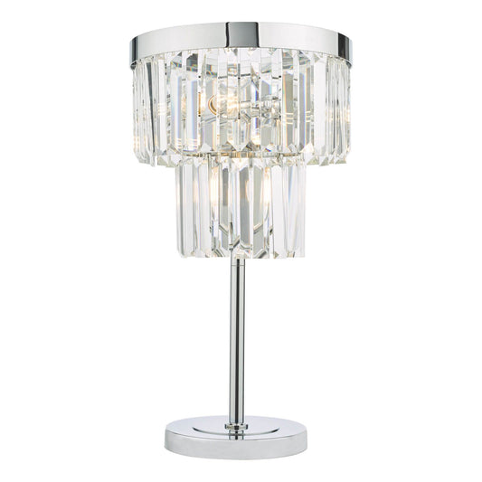 Angel 4 Light Table Lamp Polished Chrome Crystal