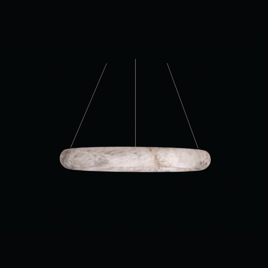 Alabaster Ring D79 cm Pendant Antique Brass