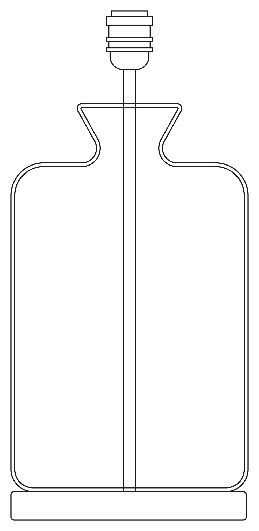 Pillar   Table lamp base Clear  Dimples