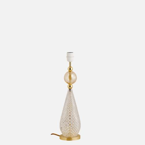 Smykke  Table lamp base M Crystal check Golden smoke ball