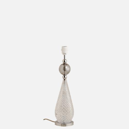 Smykke  Table lamp base M Crystal check Smokey grey ball