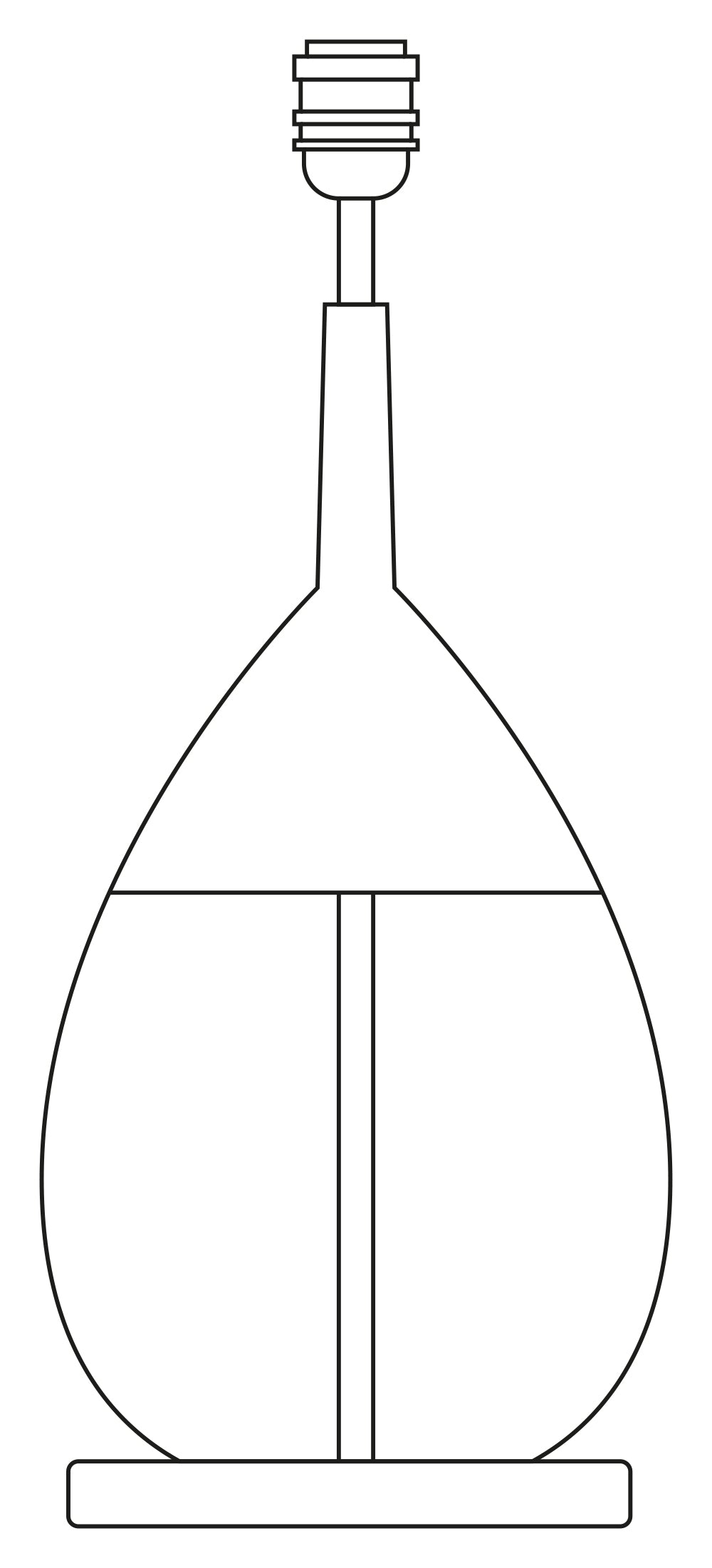 Lute Table lamp base S Ruby Gold