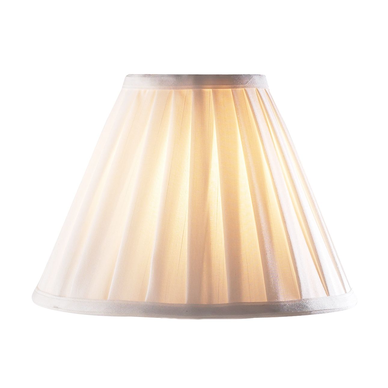 Beau Cream Faux Silk Tapered Drum Shade 21cm