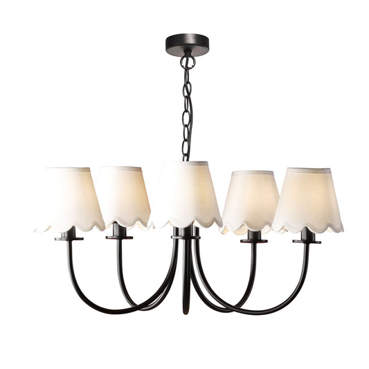 Becca 5 Light Pendant Matt Black With Shade