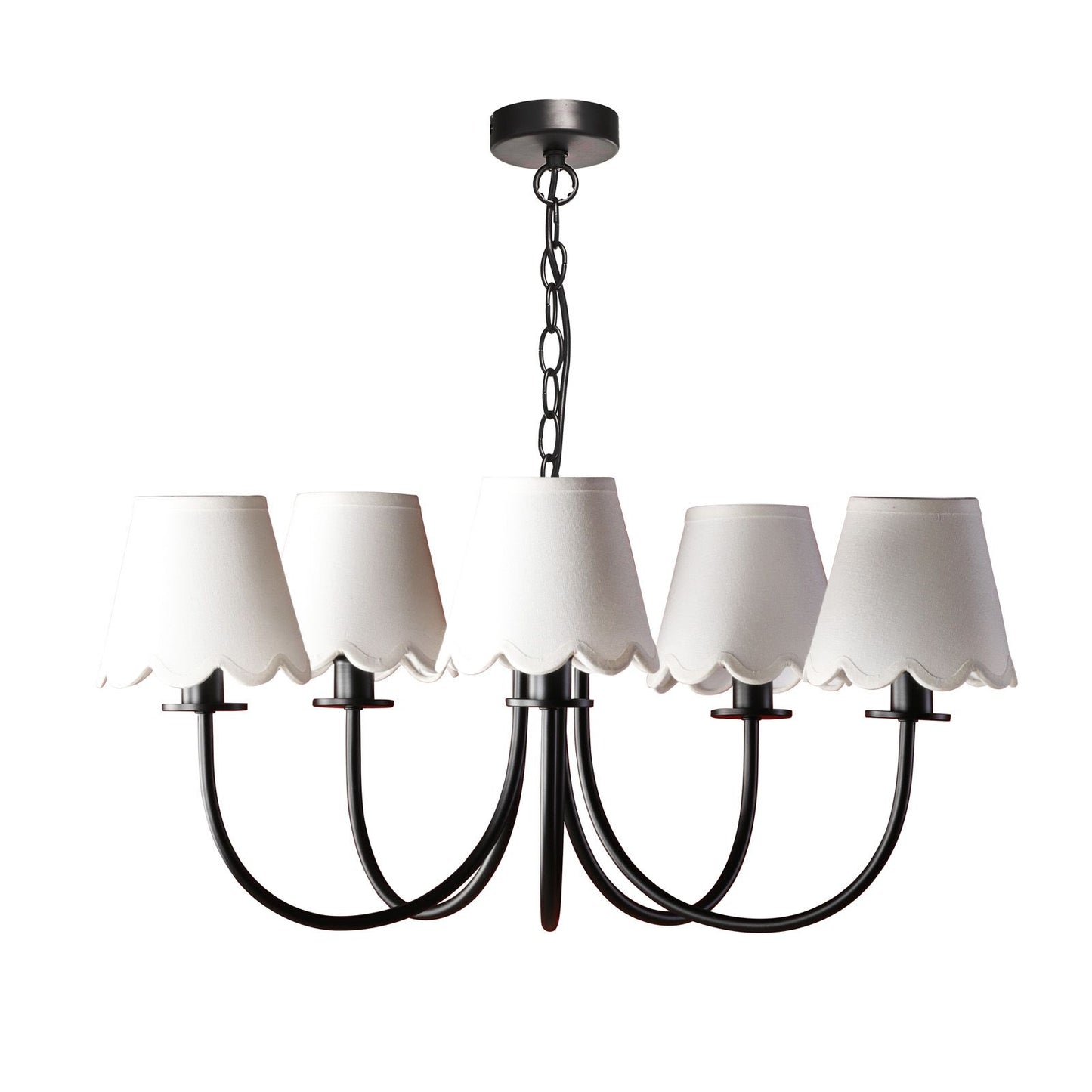 Becca 5 Light Pendant Matt Black With Shade