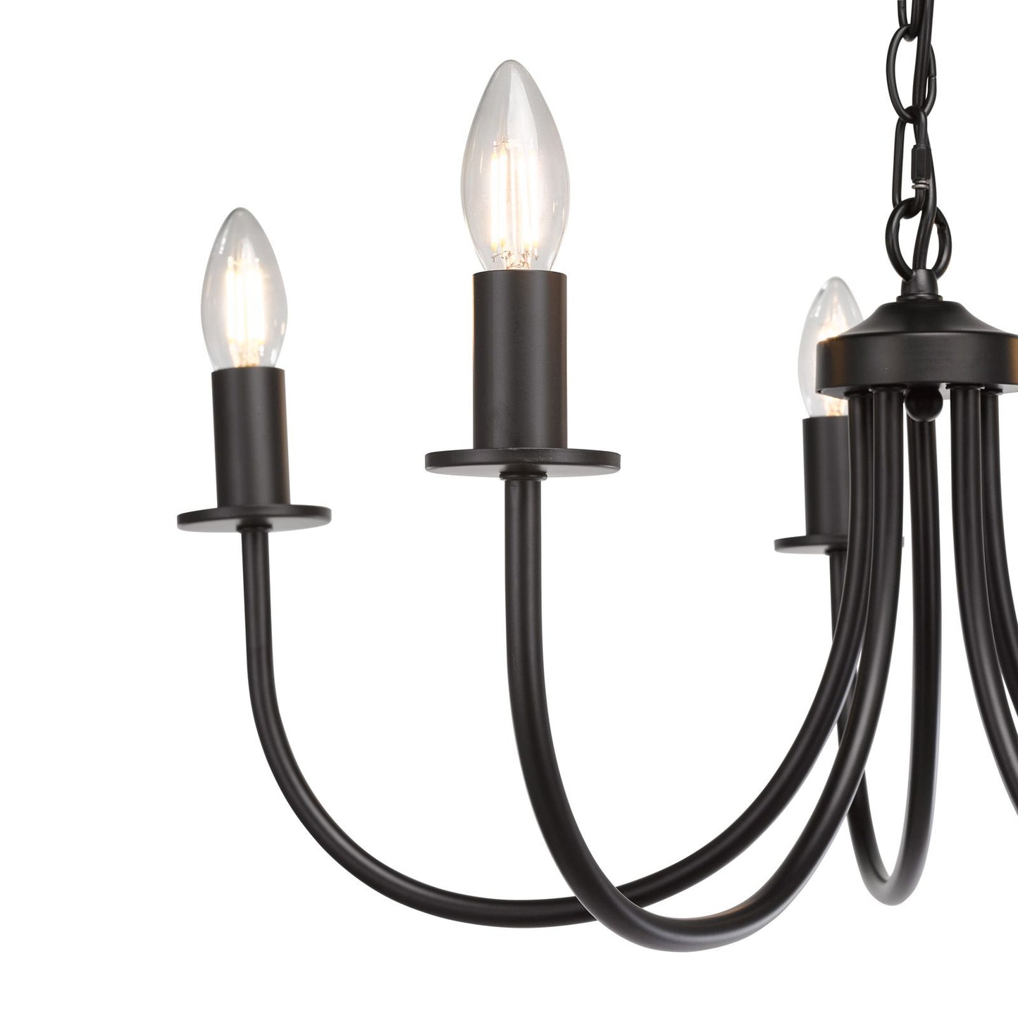 Becca 5 Light Pendant Matt Black Fitting Only