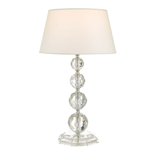 Bedelia Table Lamp Polished Chrome Acrylic With Shade