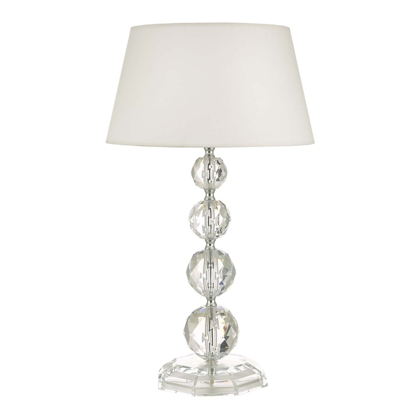 Bedelia Table Lamp Polished Chrome Acrylic With Shade