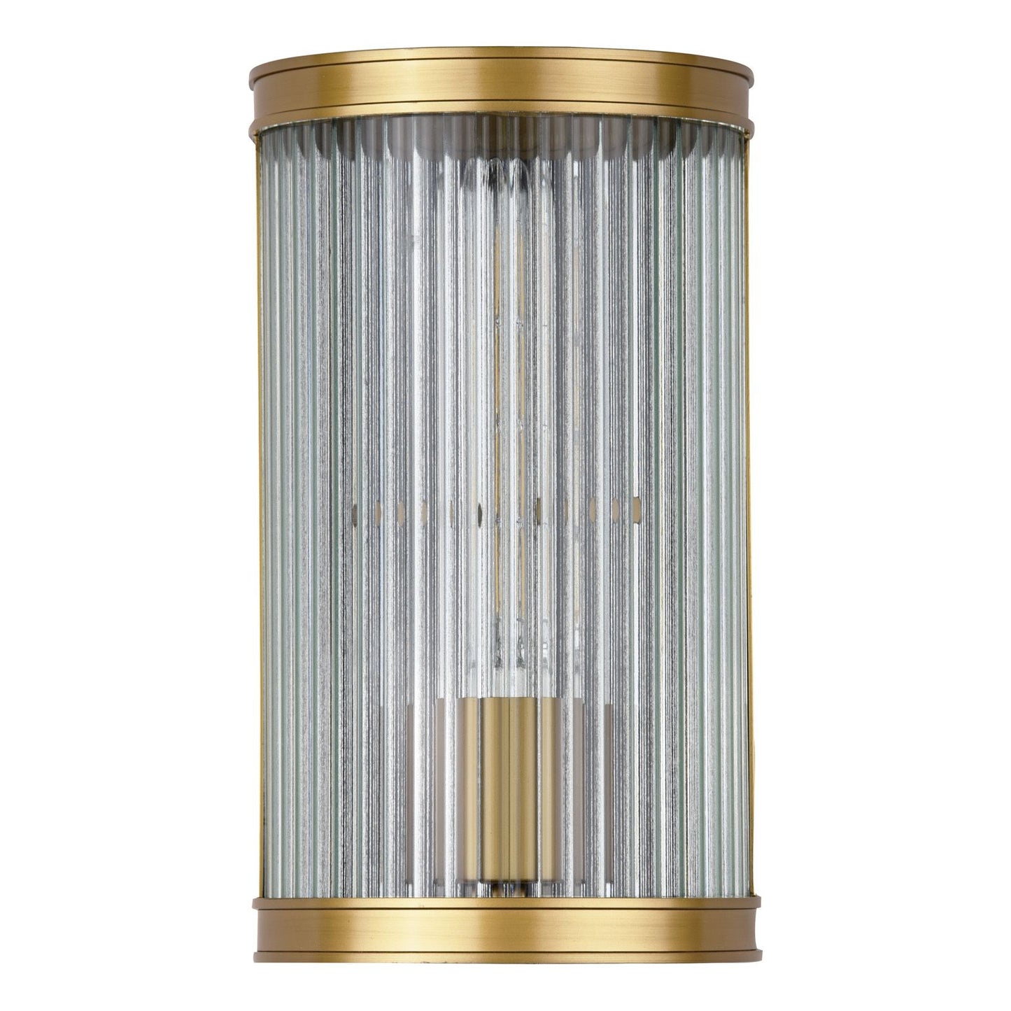 Bianka Wall Light Bronze and Ribbed Glass