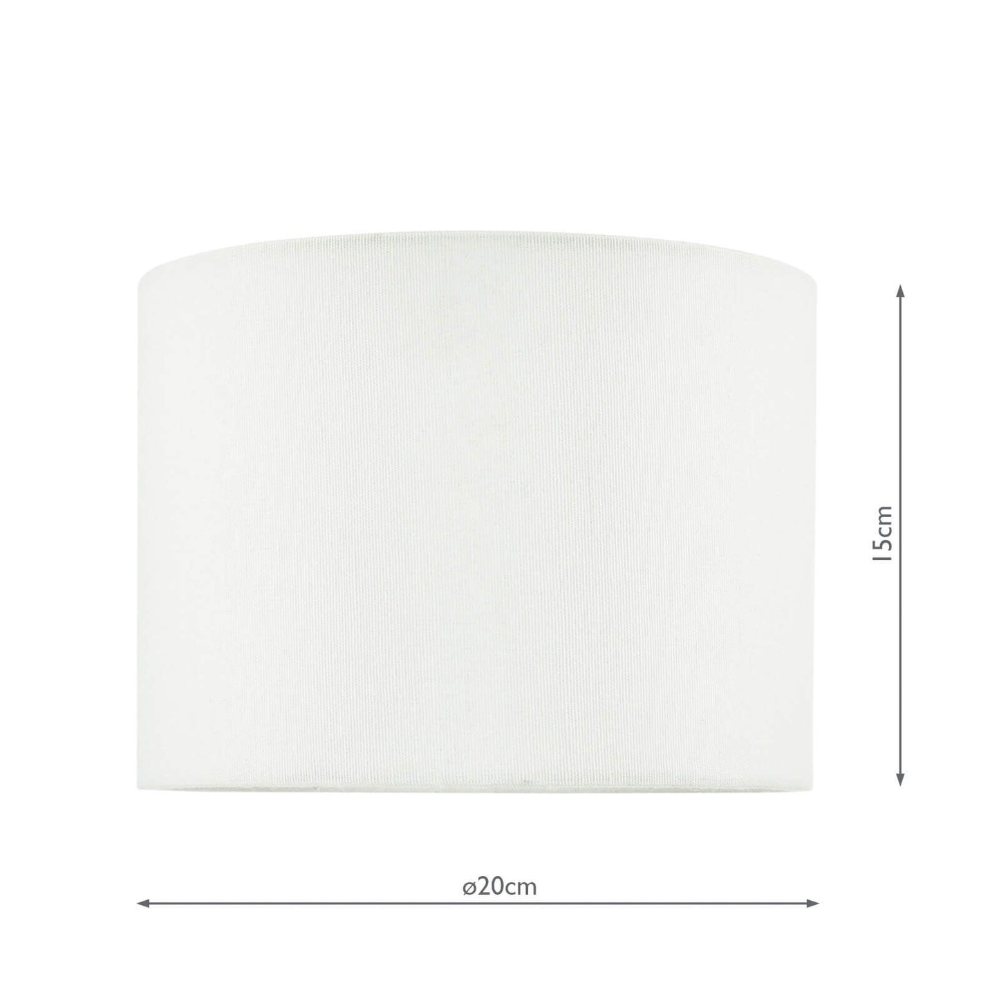 Boris White Cotton Drum Shade 20cm