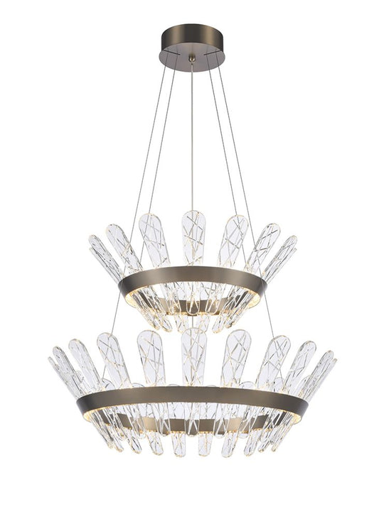Beatrice Double Tiered Bronze LED Pendant