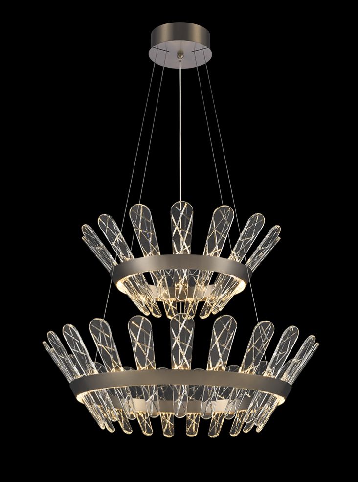 Beatrice Double Tiered Bronze LED Pendant