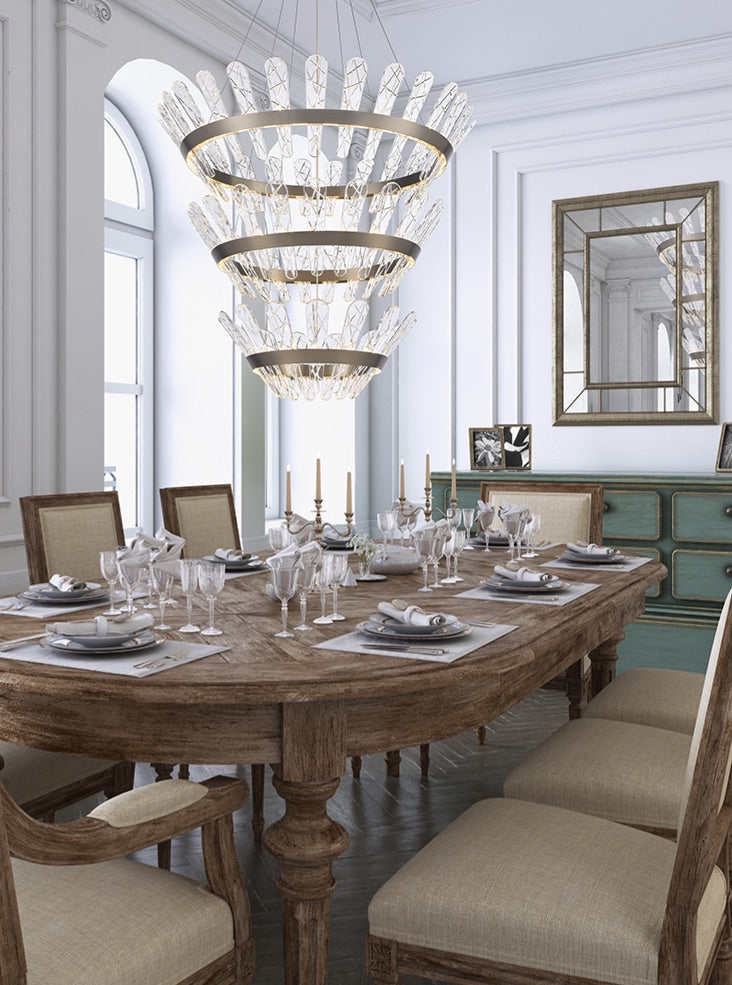 Beatrice Triple Tiered Bronze LED Pendant