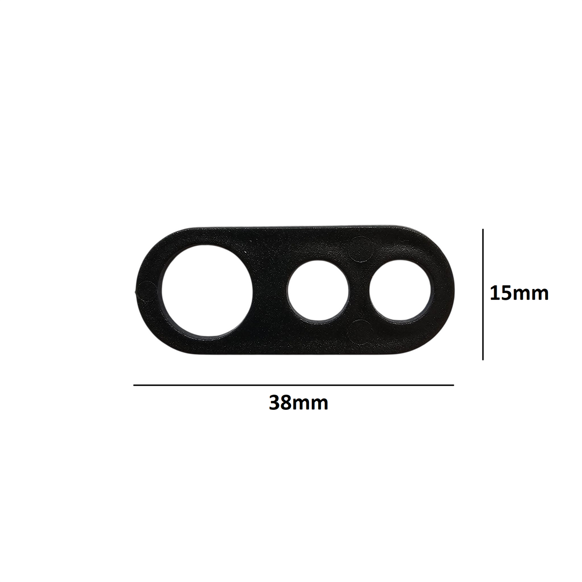 Black 3-Hole Cord Restraint Cable Grip