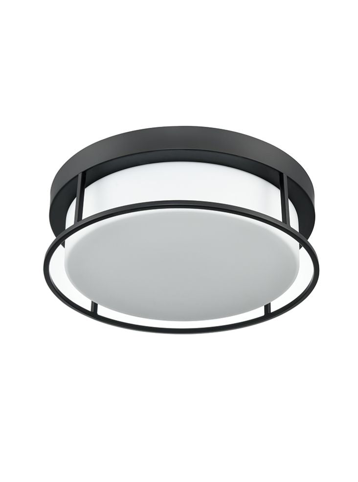 Blaine Black Painted 380mm Flush Ceiling Fitting