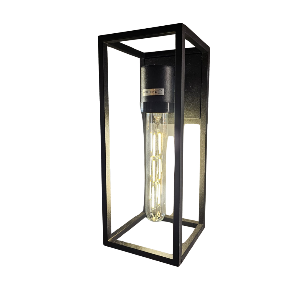 Outdoor Box Wall Light - Black