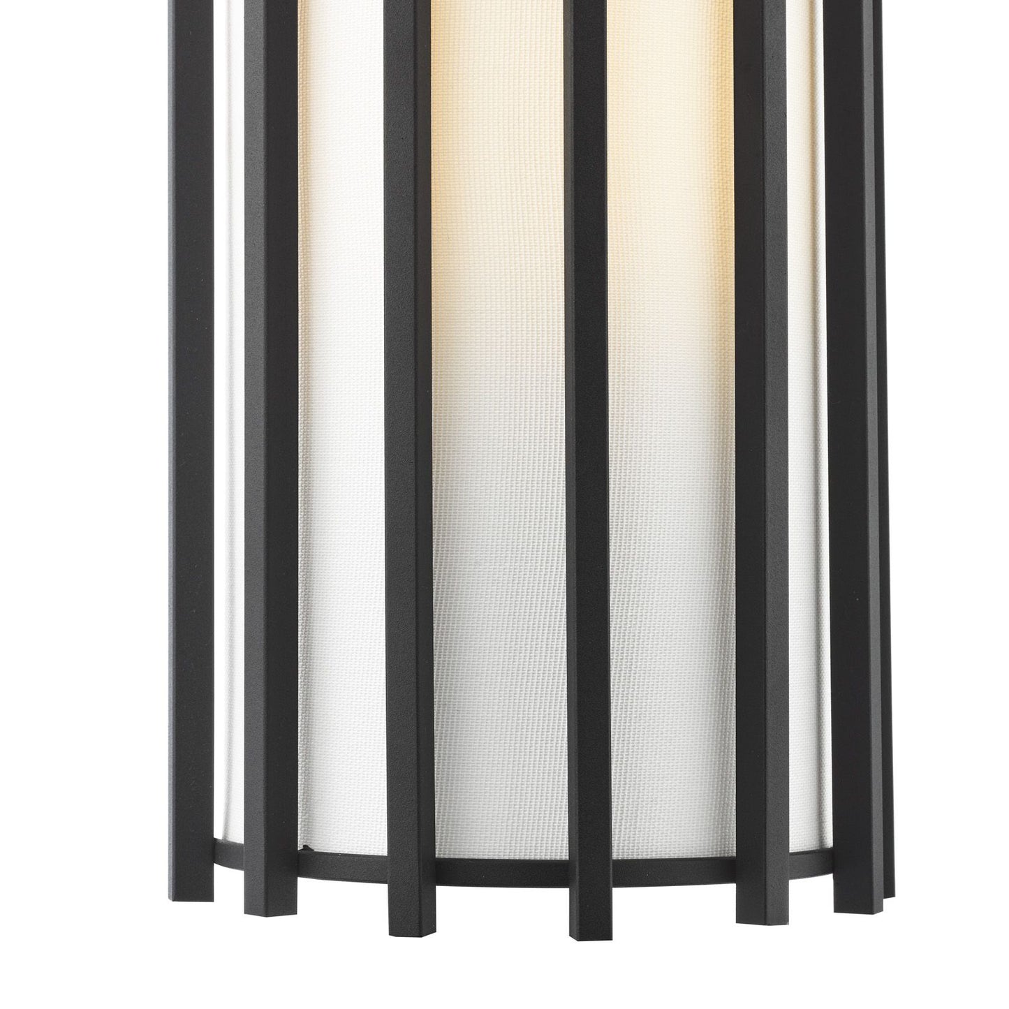 Cagliari Wall Light Matt Black With Ivory Shade