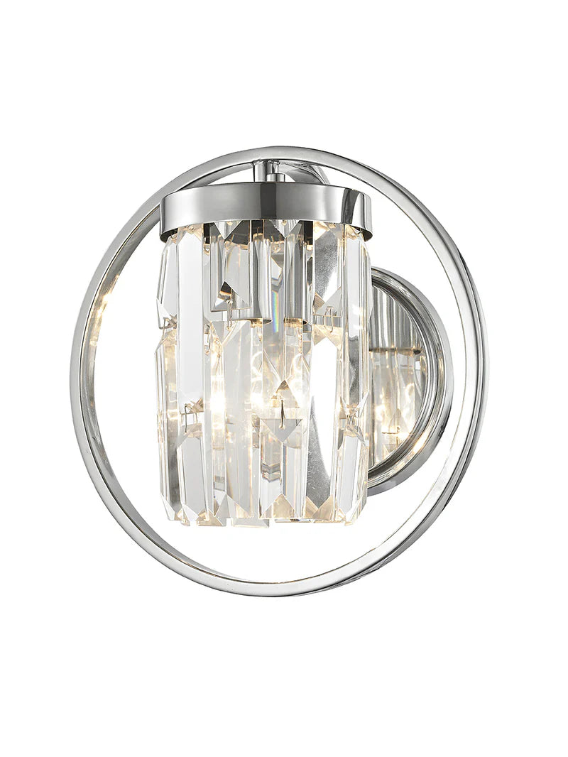 Impex Talin Crystal Chrome Wall Light - SPECIAL OFFER